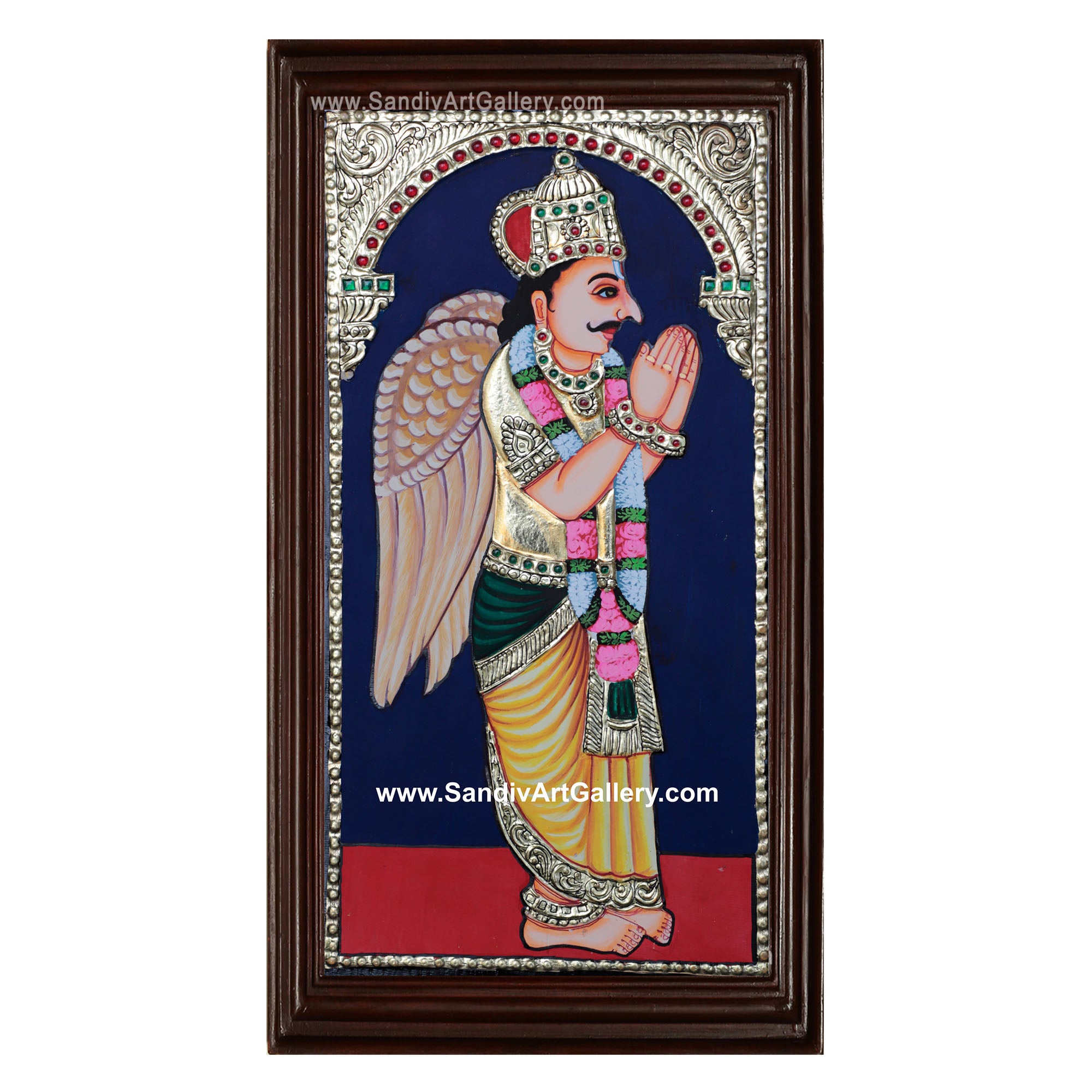 Garudar and Hanuman Tanjore Painting