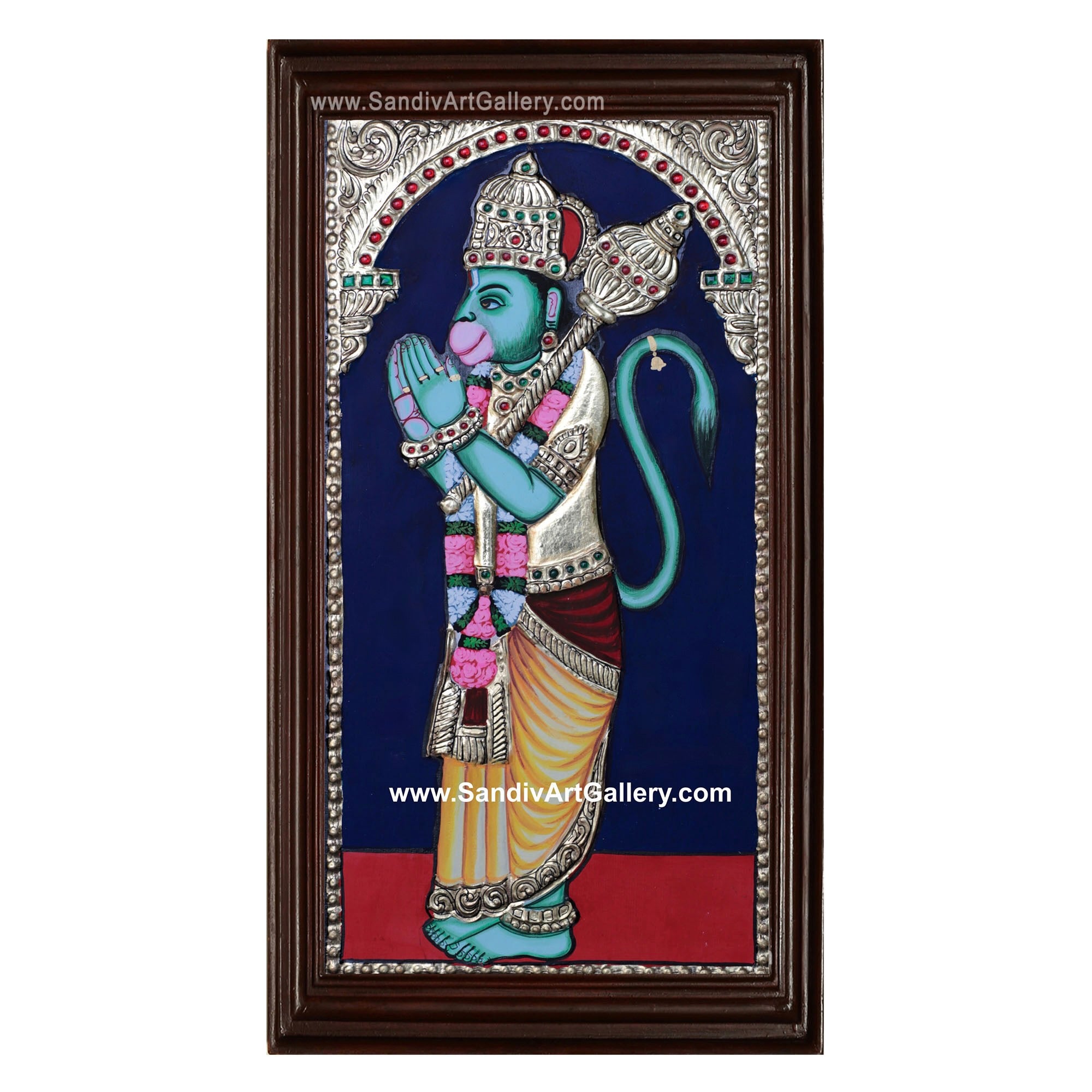 Garudar and Hanuman Tanjore Painting