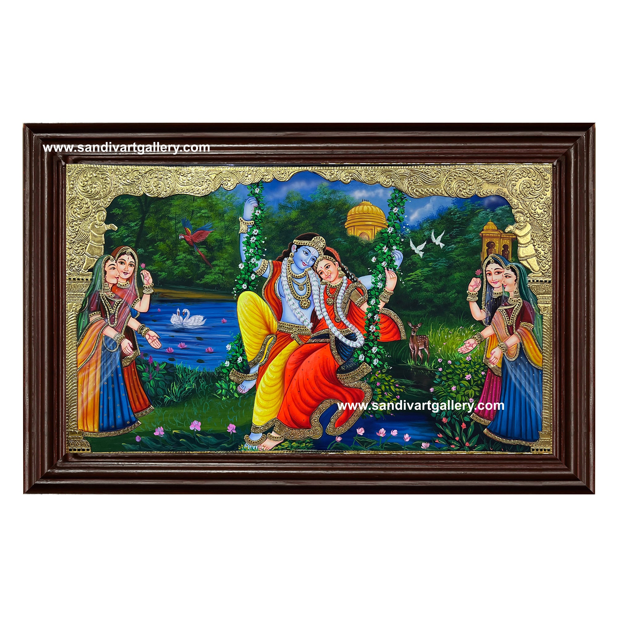 Radha Krishna Tanjore Painting