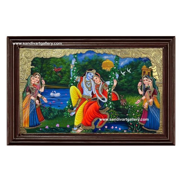 Radha Krishna Tanjore Painting