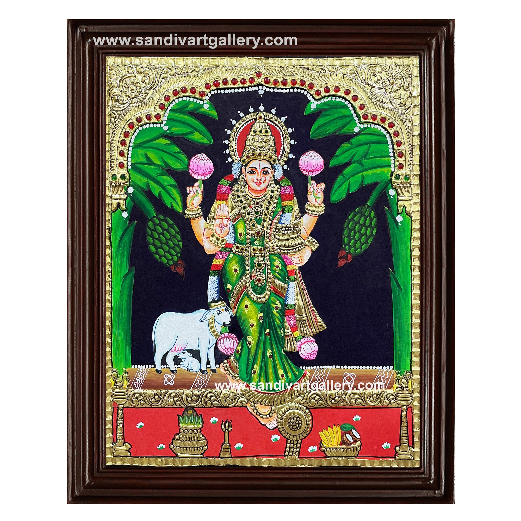 Graha Lakshmi Tanjore Painting1