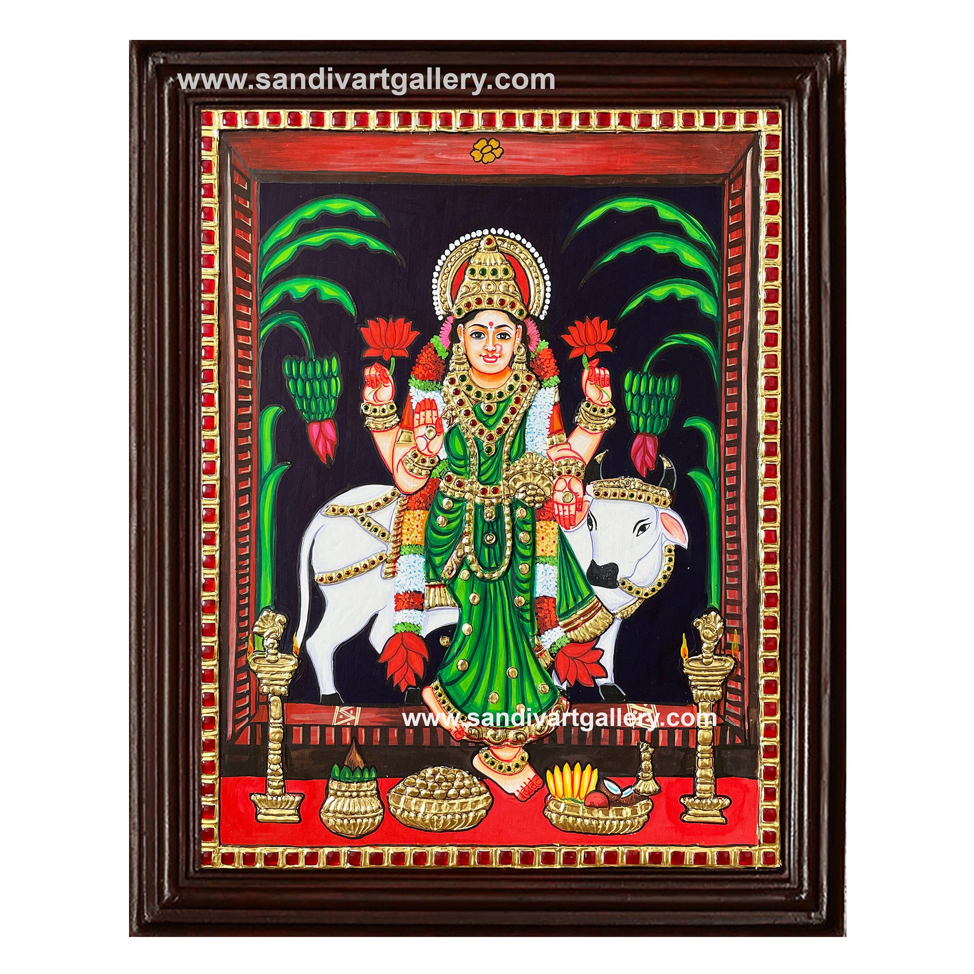 Graha Lakshmi Tanjore Painting2