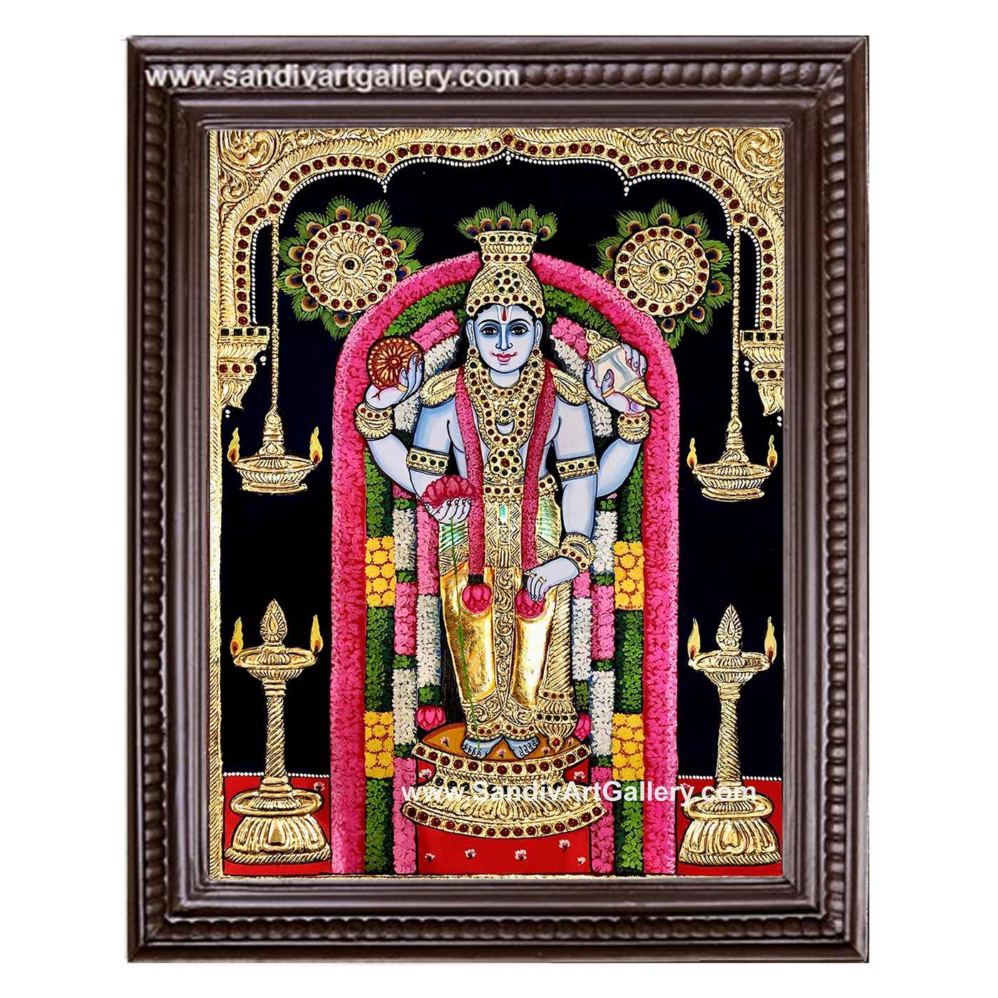 Guruvayoorappan Tanjore Painting