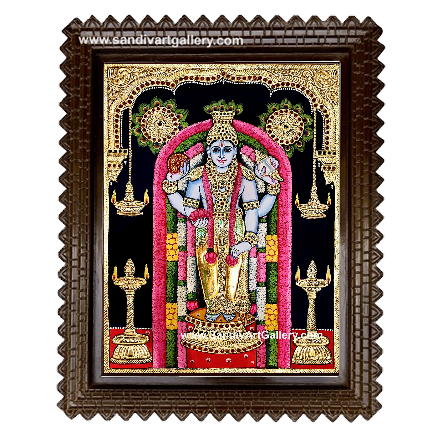 Guruvayoorappan Tanjore Painting