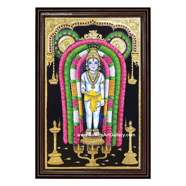 Guruvayur Krishna Tanjore Painting