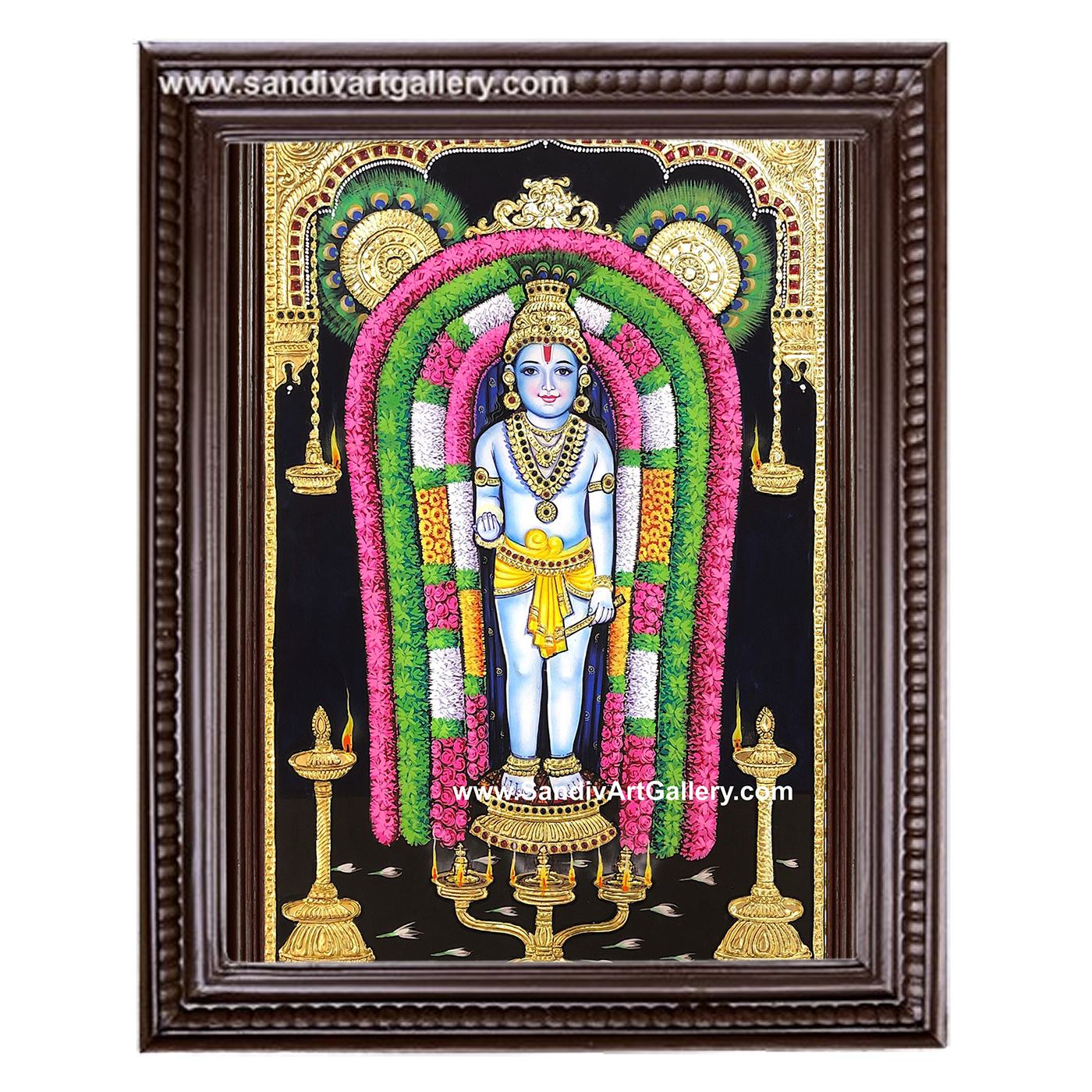 Guruvayur Krishna Tanjore Painting