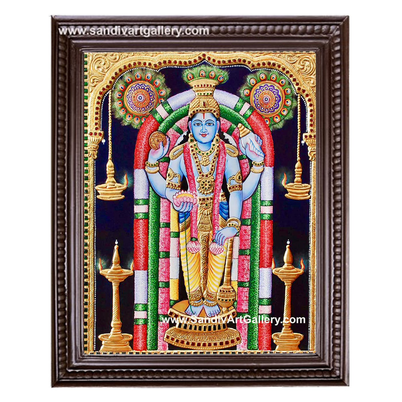 Guruvayoorappan Tanjore Painting1