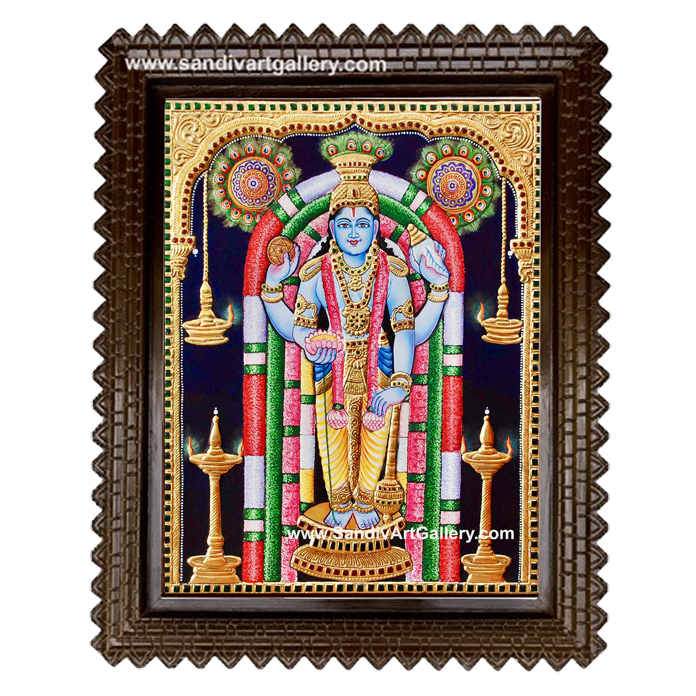 Guruvayoorappan Tanjore Painting1