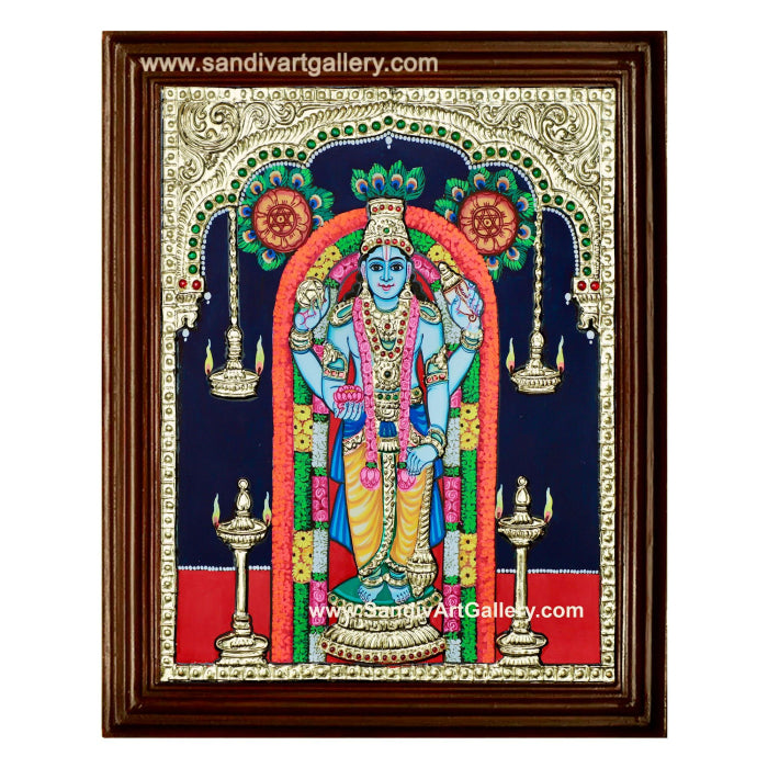 Guruvayoorappan Tanjore Painting2