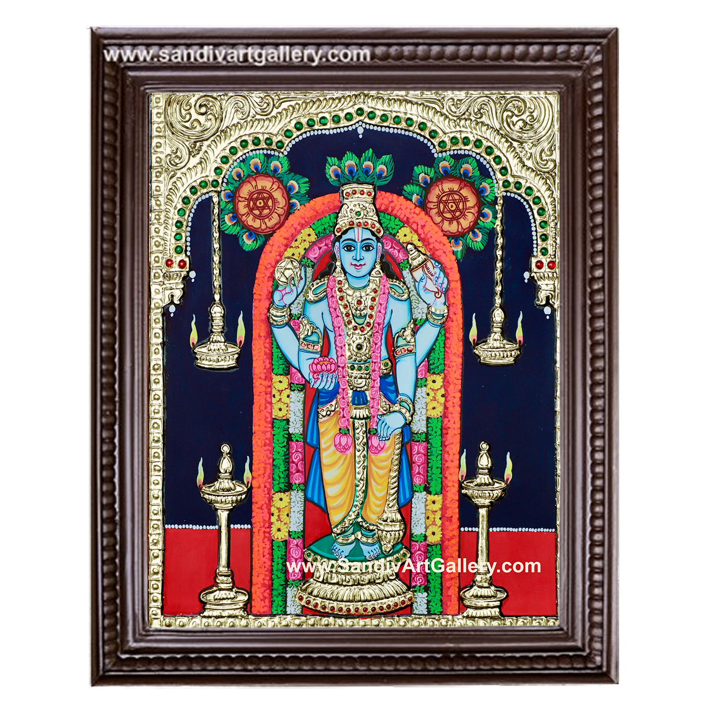 Guruvayoorappan Tanjore Painting2