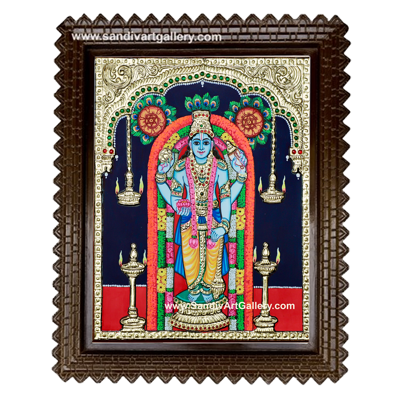 Guruvayoorappan Tanjore Painting2