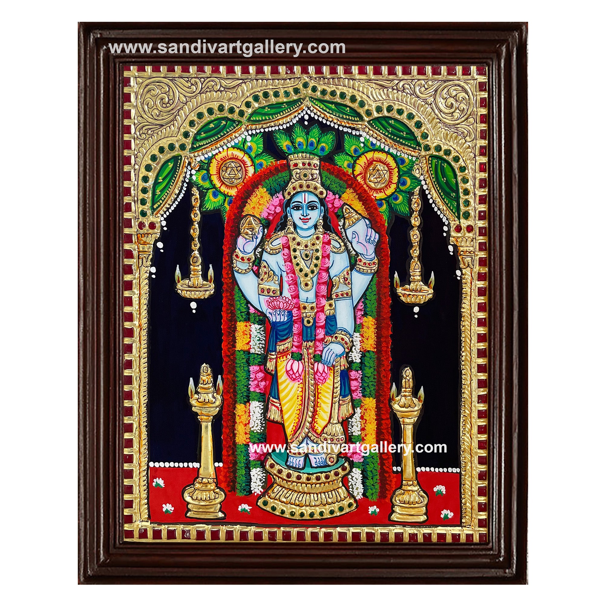 Guruvayoorappan Tanjore Painting2