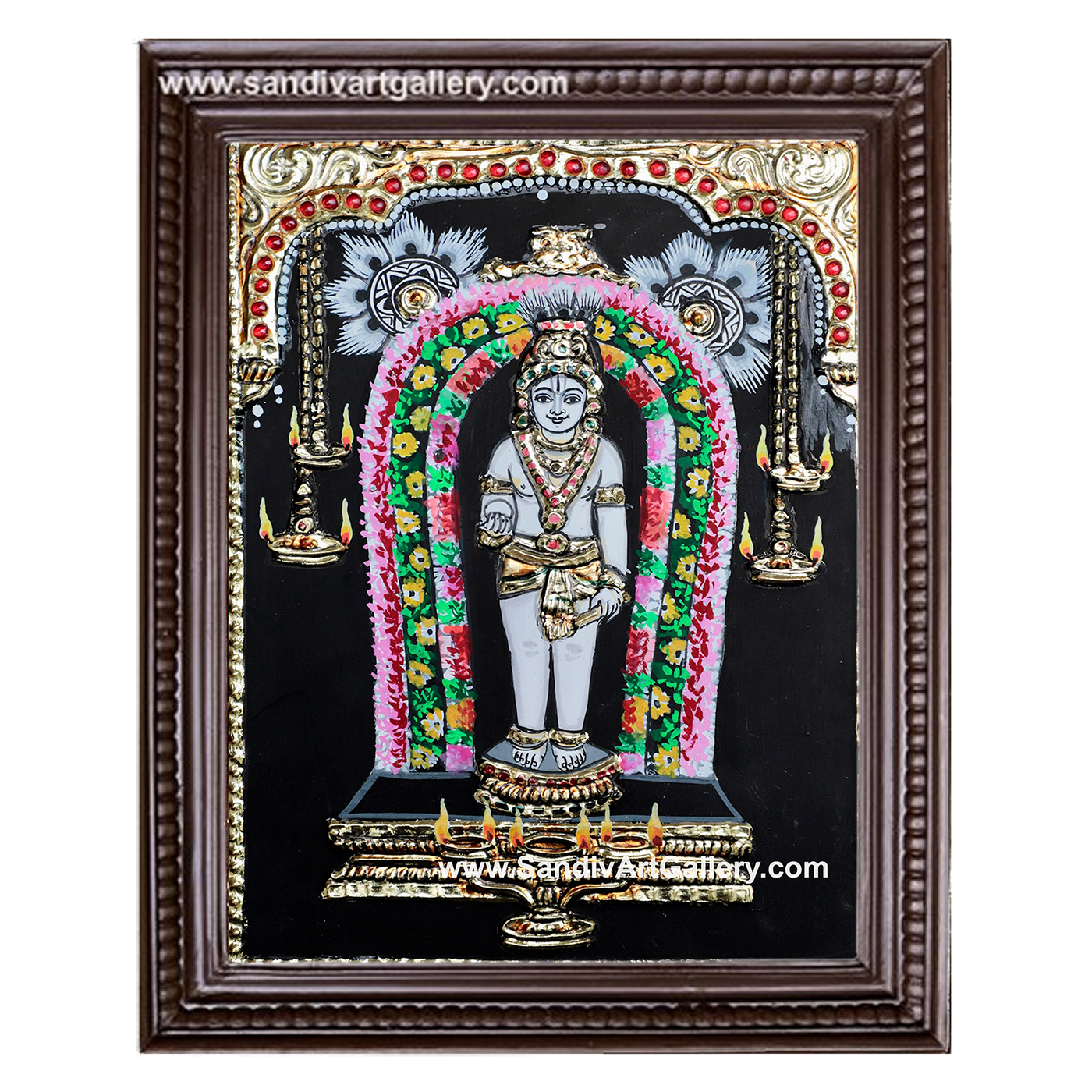 Guruvayurappan Small Size Tanjore Painting