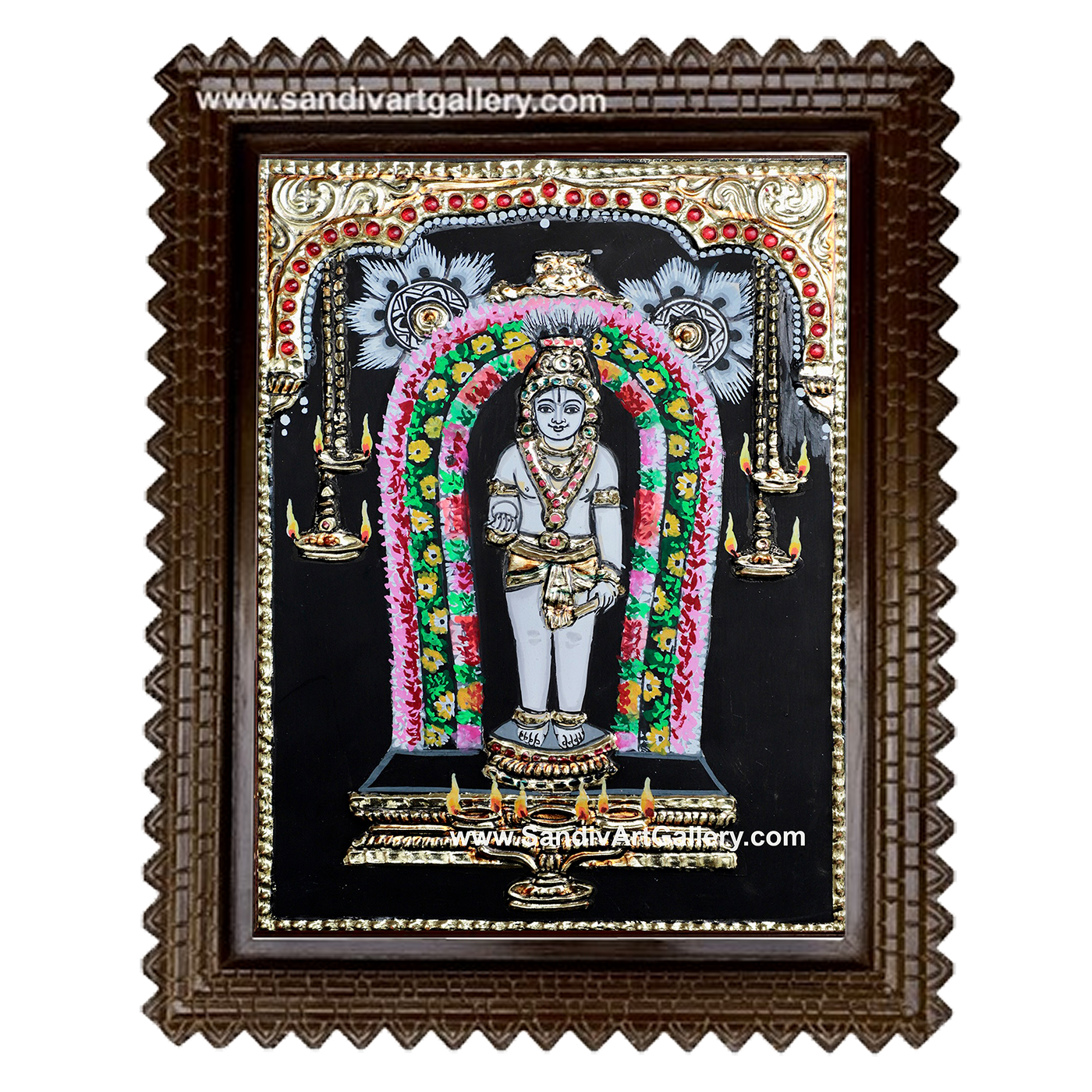Guruvayurappan Small Size Tanjore Painting