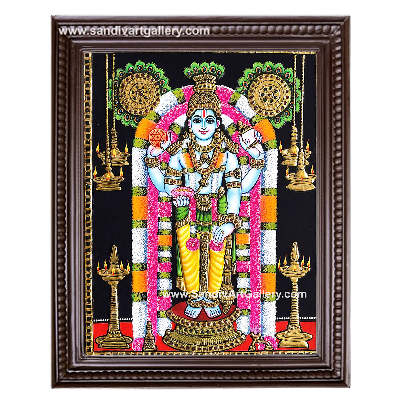 Guruvayur Krishna Tanjore Painting1