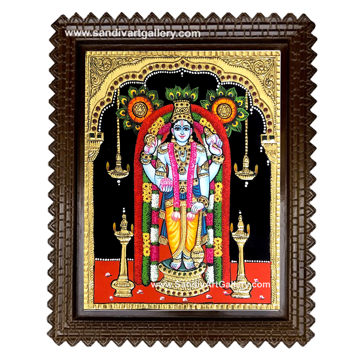 Lord Guruvayurappan Tanjore Painting