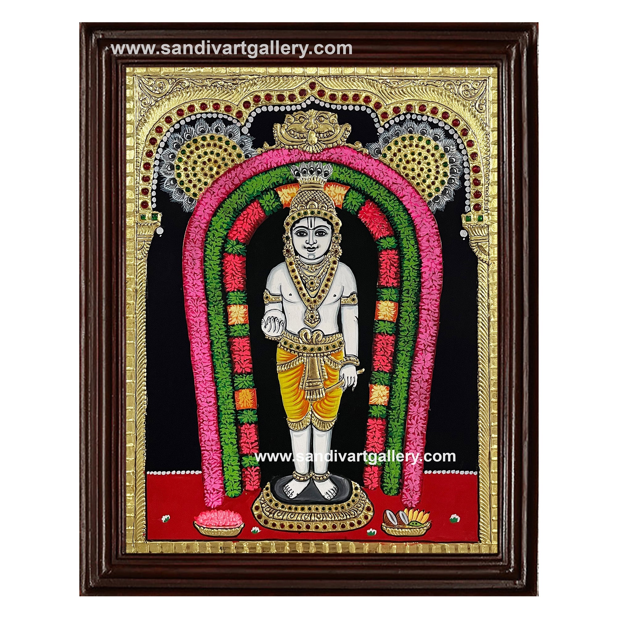 Guruvayoorappan Tanjore Painting
