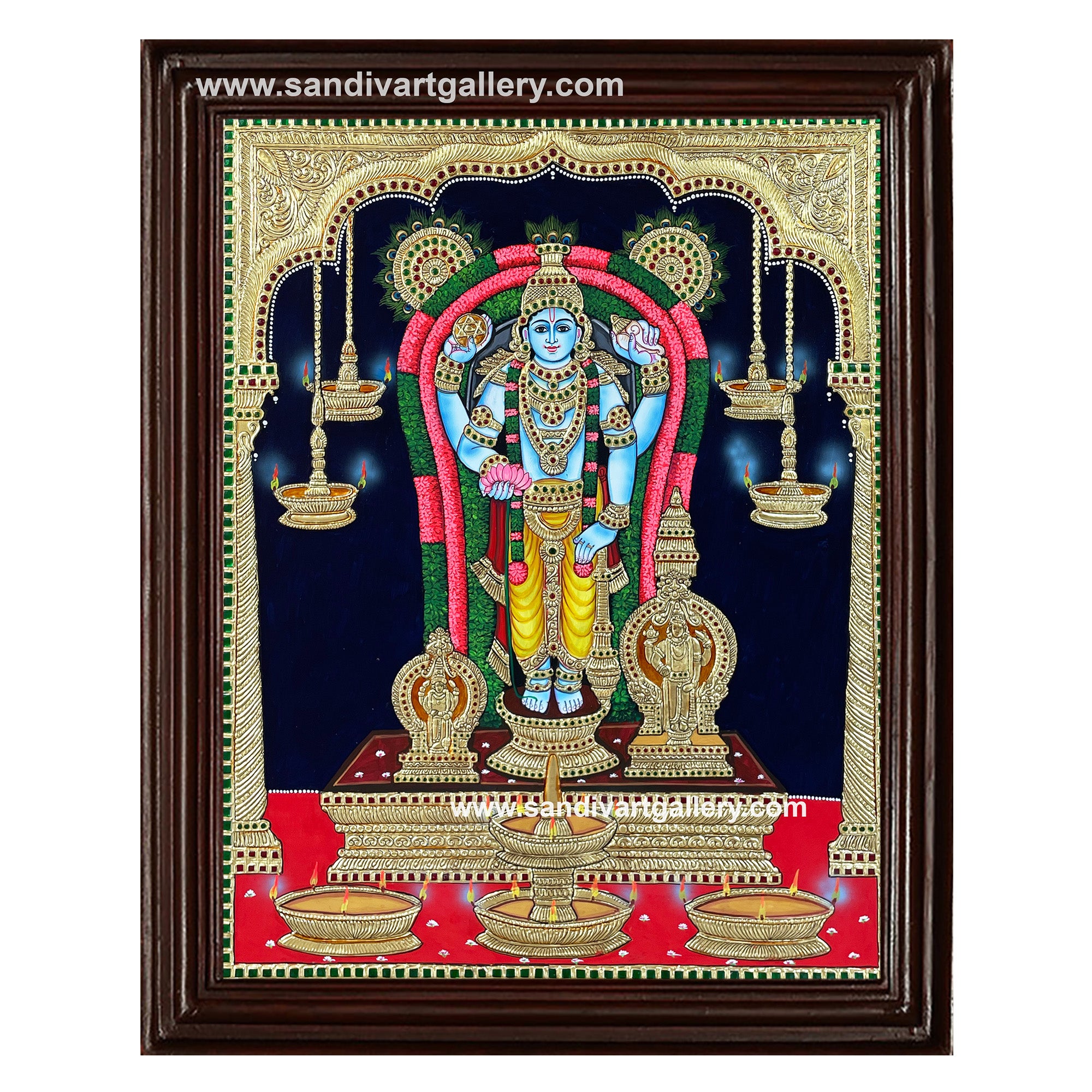 Guruvayur Krishna Tanjore Painting