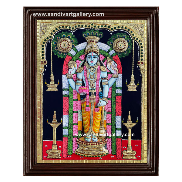 Guruvayurappan Semi Embossed Tanjore Painting