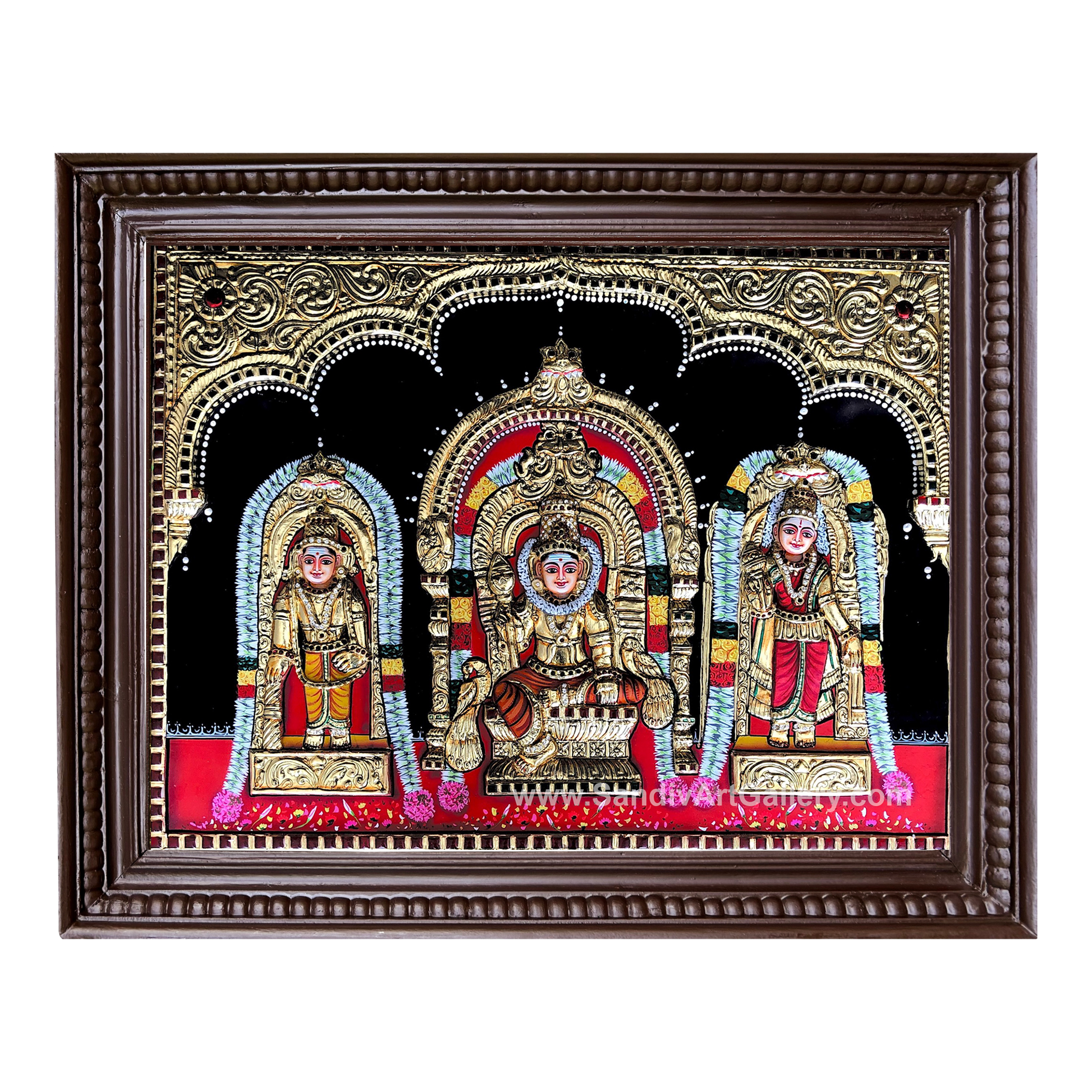 Edayar Raja Swamy Amman 3D Embossed Tanjore Painting