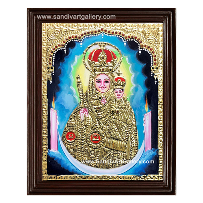 Annai Velankanni Tanjore Painting