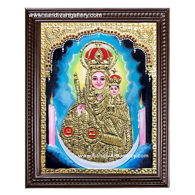 Annai Velankanni Tanjore Painting