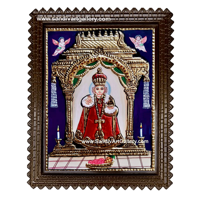 Small Size Infant Jesus Tanjore Painting