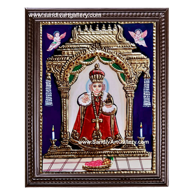 Small Size Infant Jesus Tanjore Painting