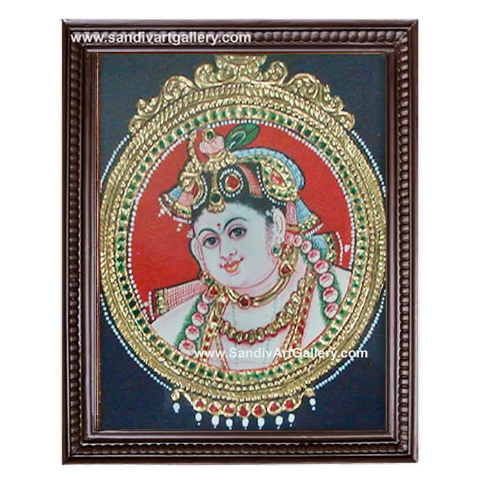 Face Krishna Tanjore Painting 2