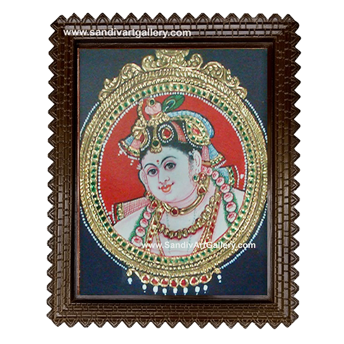 Face Krishna Tanjore Painting 2