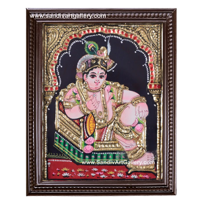 Krishna Small Size Tanjore Painting