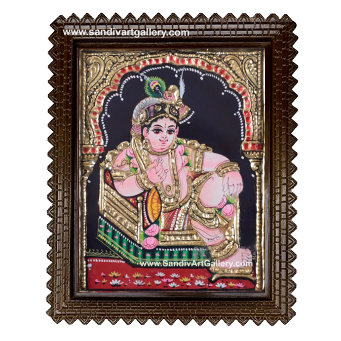 Krishna Small Size Tanjore Painting