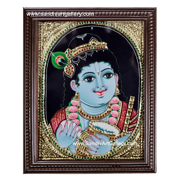 Butter Krishna Tanjore Painting8