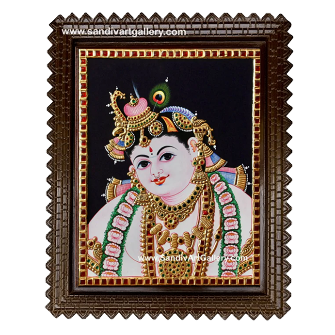 Face Krishna Tanjore Painting 1