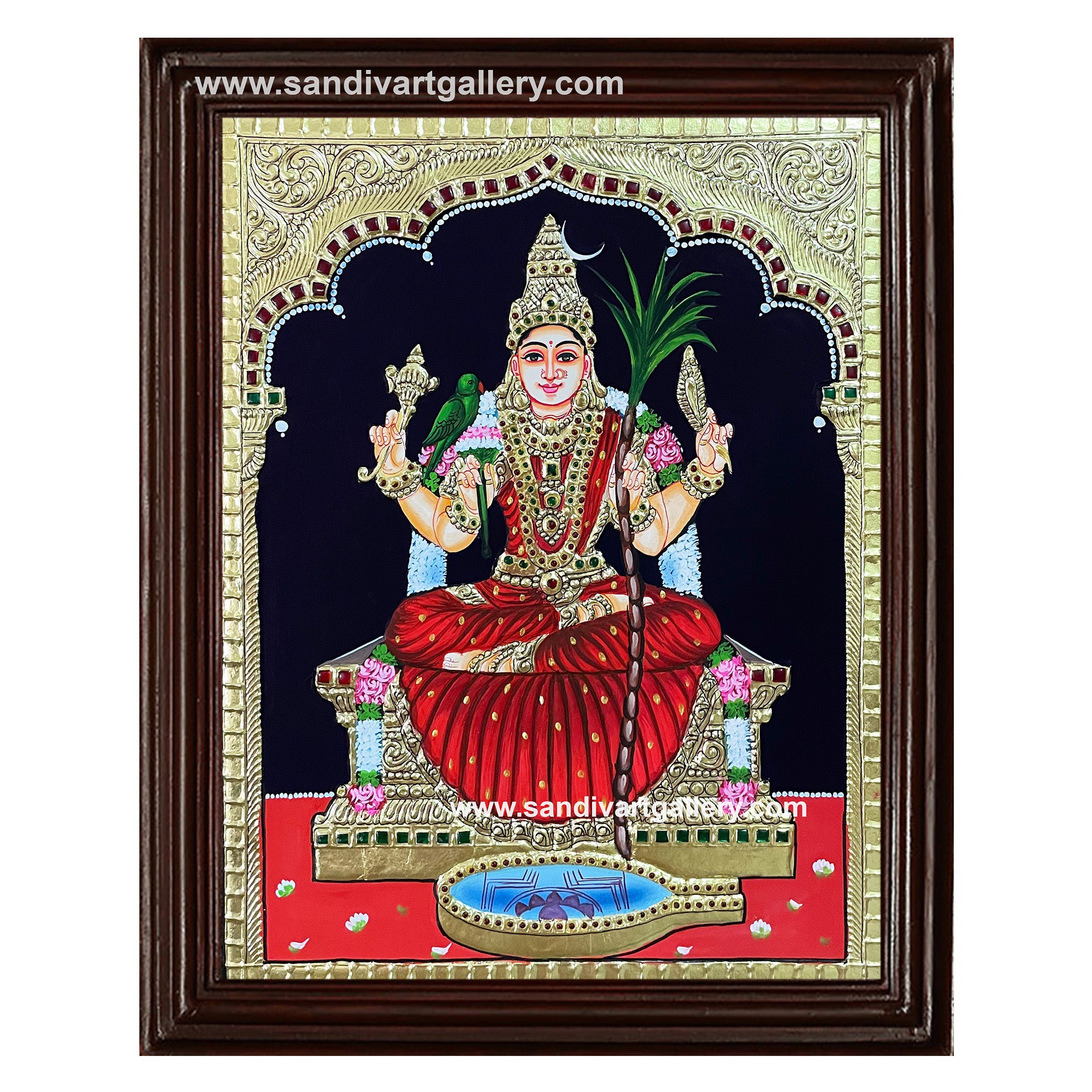Kamatchi Amman Tanjore Painting