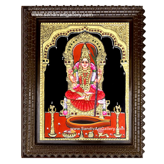 Kamakshi Amman Tanjore Painting1