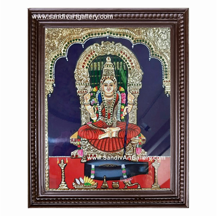 Kamatchi Amman Tanjore Painting2