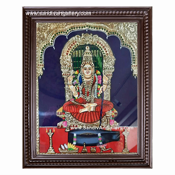 Kamatchi Amman Tanjore Painting2