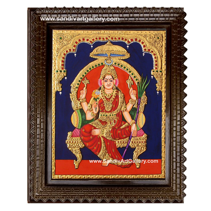 Kanchi Kamakshi Amman Tanjore Painting1