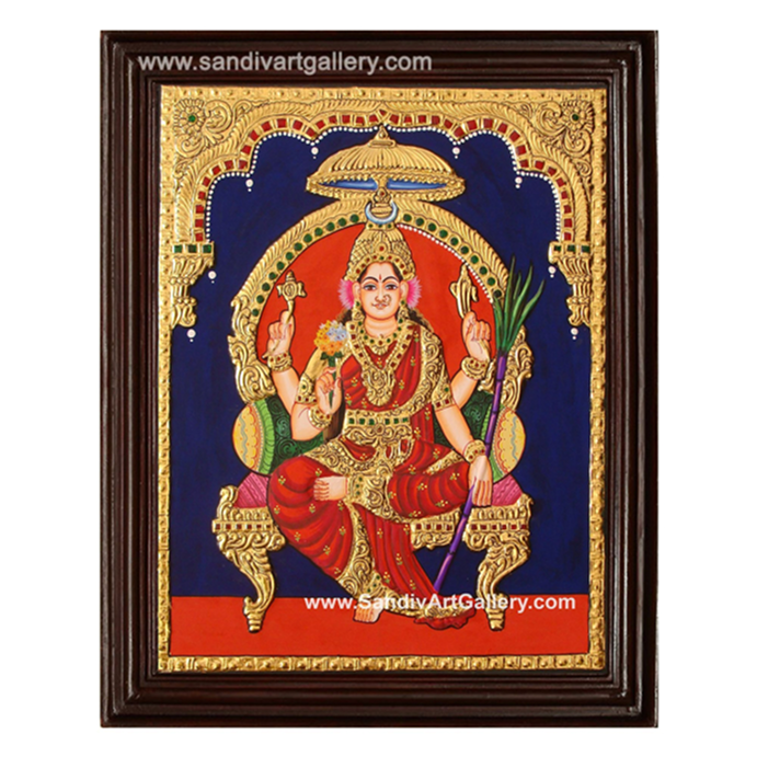 Kanchi Kamakshi Amman Tanjore Painting1
