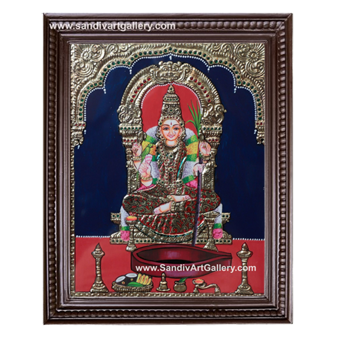 Kamatchi Amman Tanjore Painting3