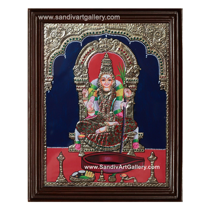 Kamatchi Amman Tanjore Painting3