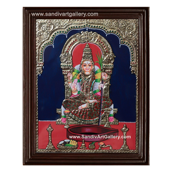 Kamatchi Amman Tanjore Painting3