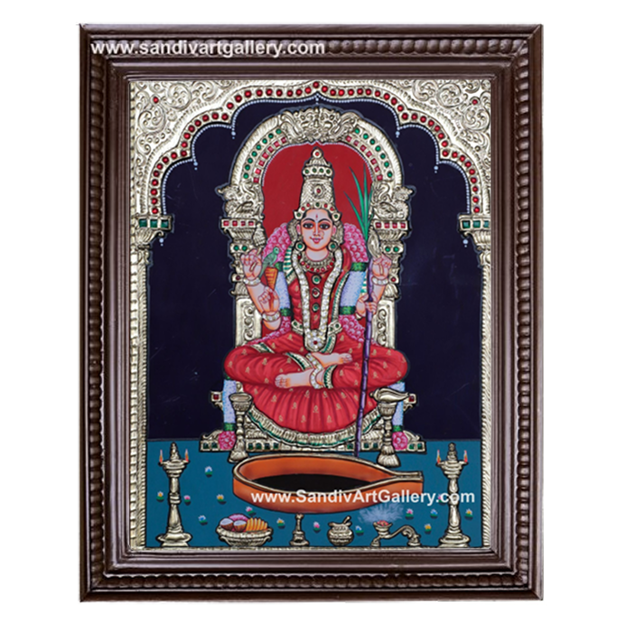 Kanchi Kamakshi Amman Tanjore Painting2
