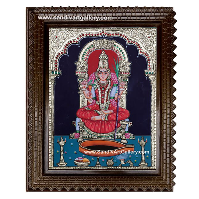 Kanchi Kamakshi Amman Tanjore Painting2