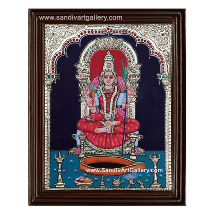Kanchi Kamakshi Amman Tanjore Painting2