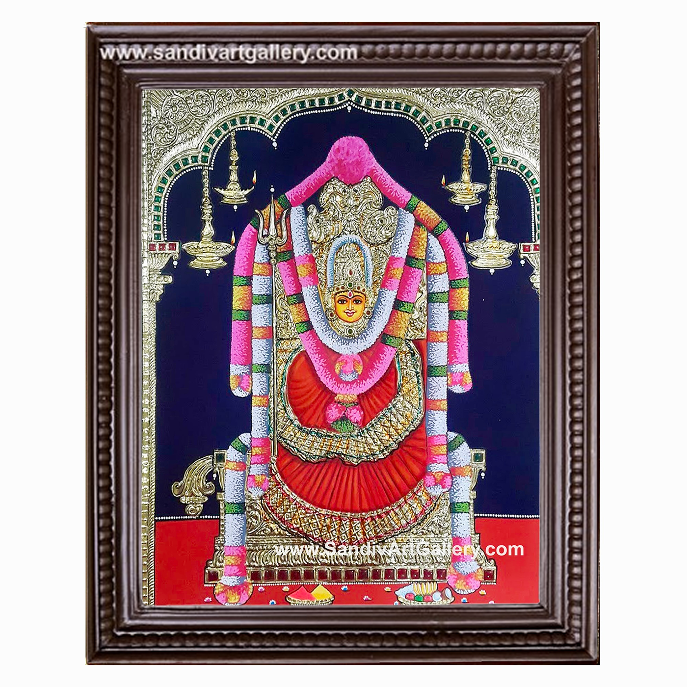 Selvanayaki Amman Keeranur Tanjore Painting