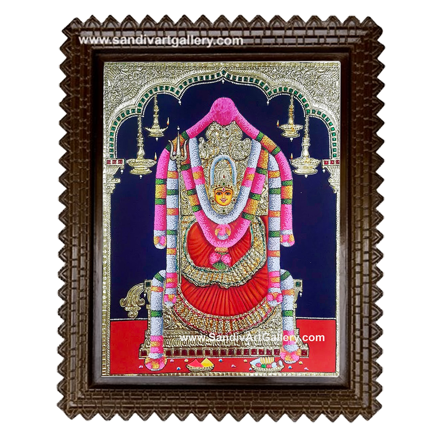 Selvanayaki Amman Keeranur Tanjore Painting