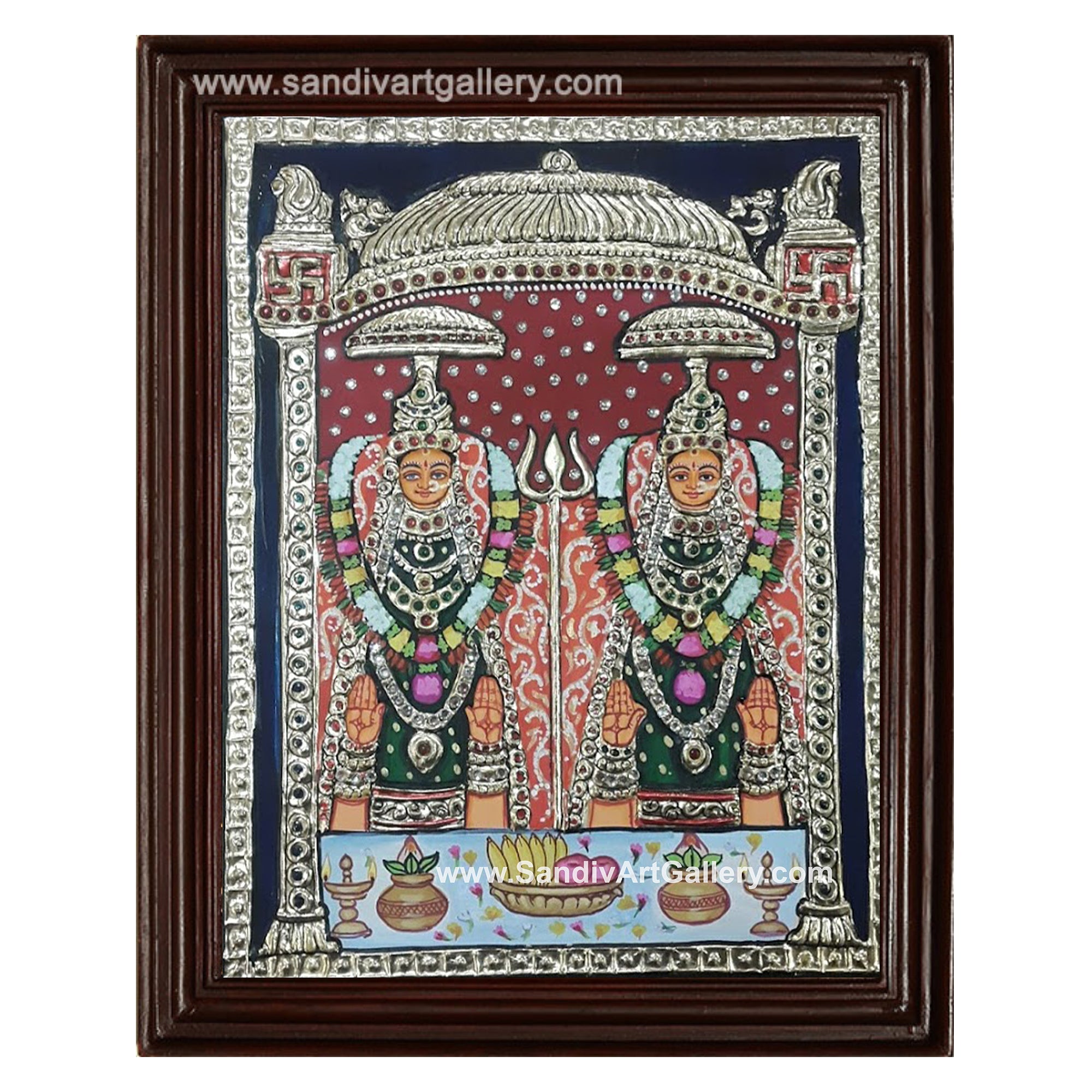Shakambari Devi Tanjore Painting
