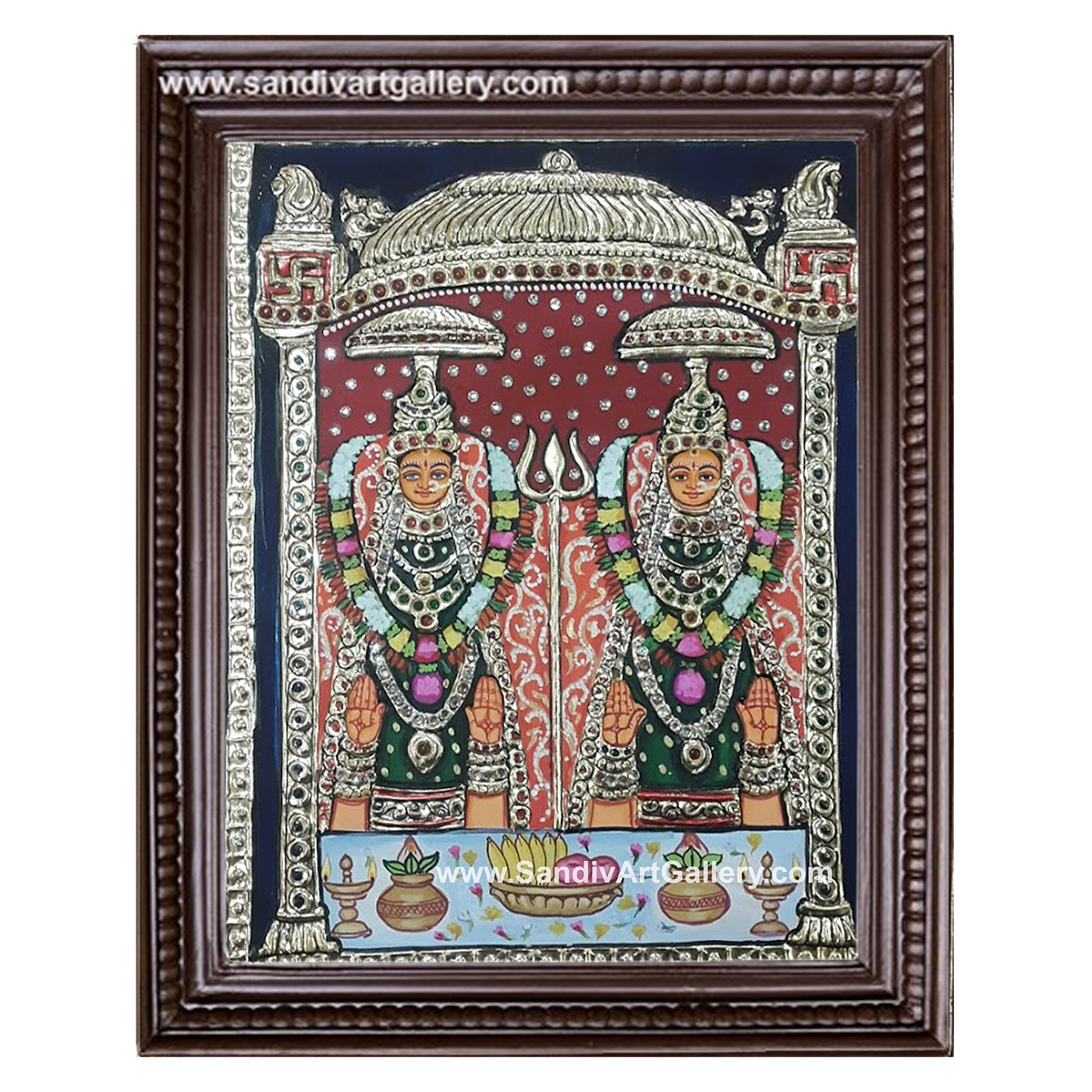 Shakambari Devi Tanjore Painting